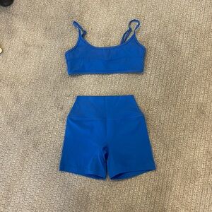 SET Active, Blue Sports Bra and Shorts Set